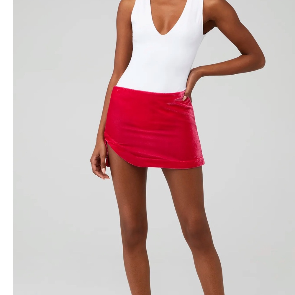 FREE PEOPLE ANNALISE VELVET MINI SKIRT NWT size 4
